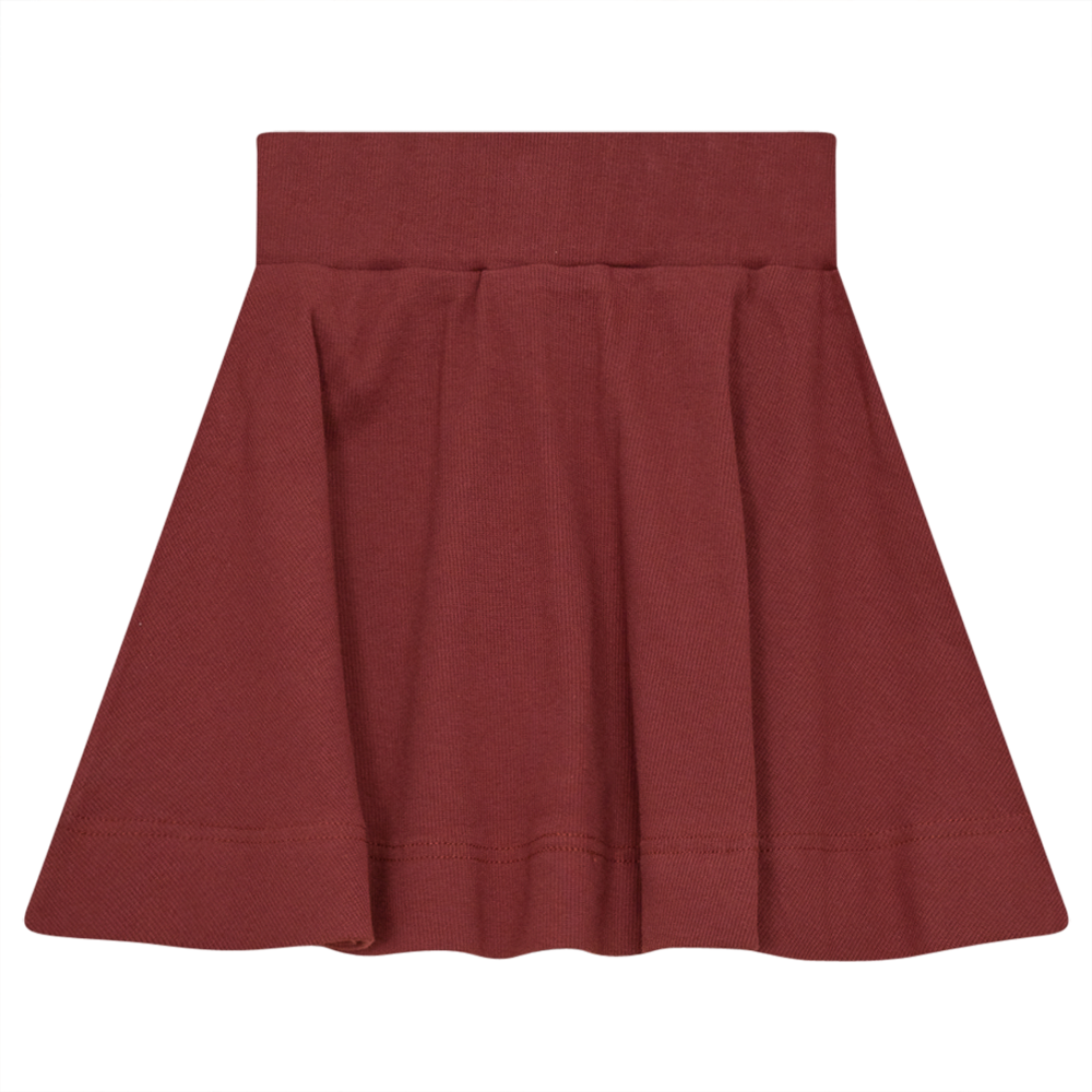 Rib Line Skirt in Terracotta by Peek a boo