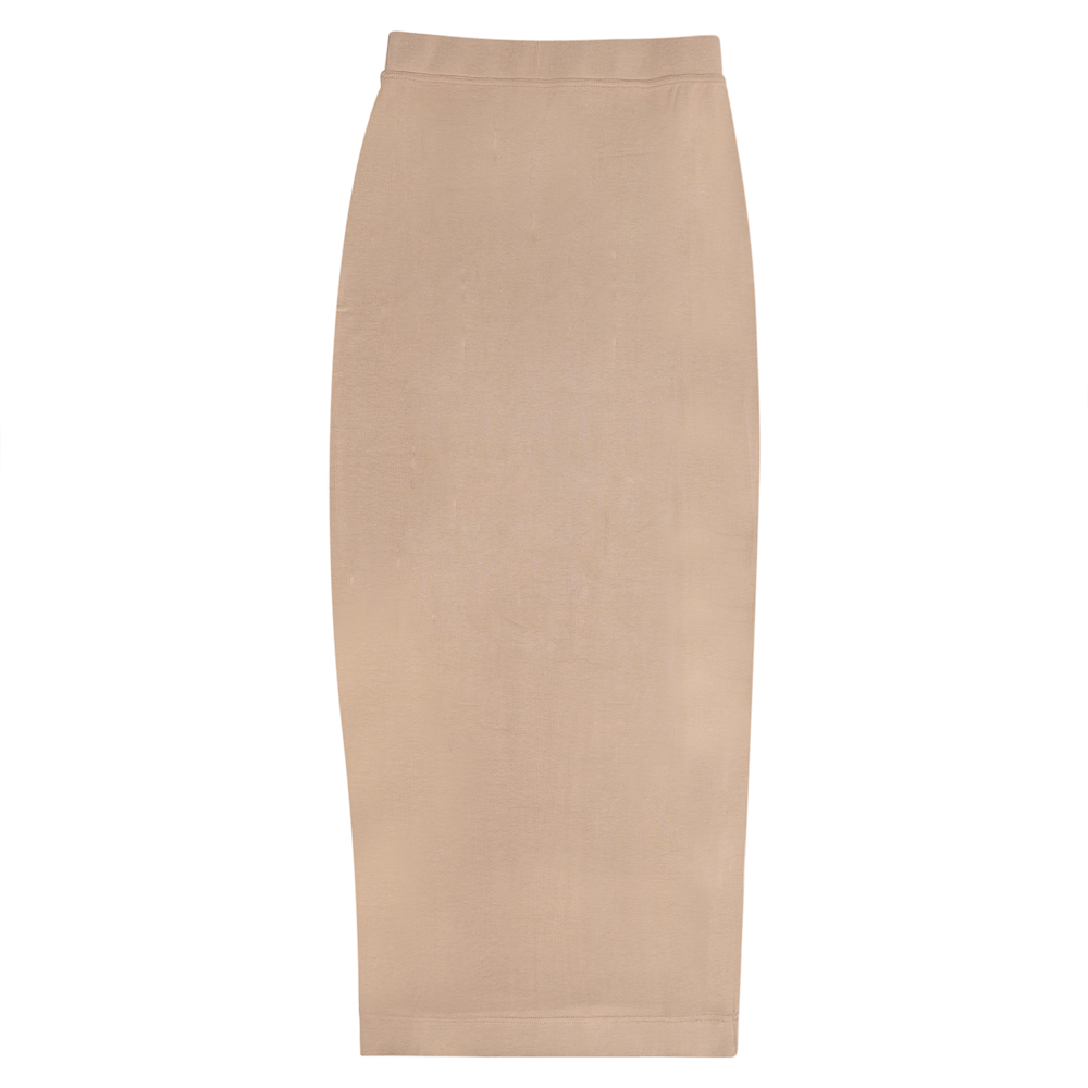 Straight Long Skirt in Beige by Unclear