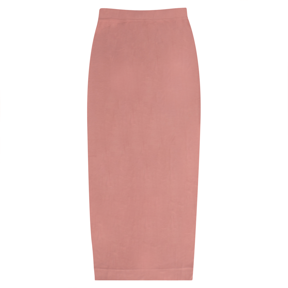 Straight Long Skirt in Dark Mauve by Unclear