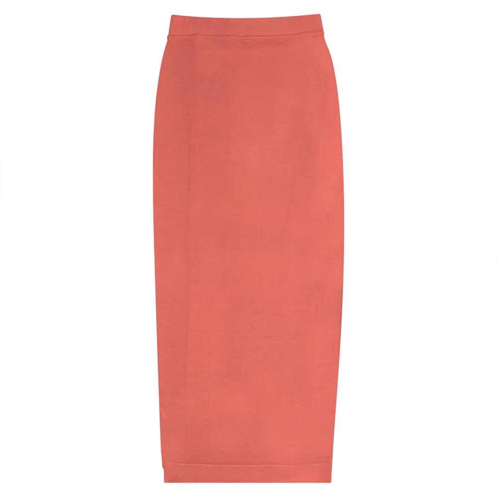 Straight Long Skirt in Terracotta by Unclear