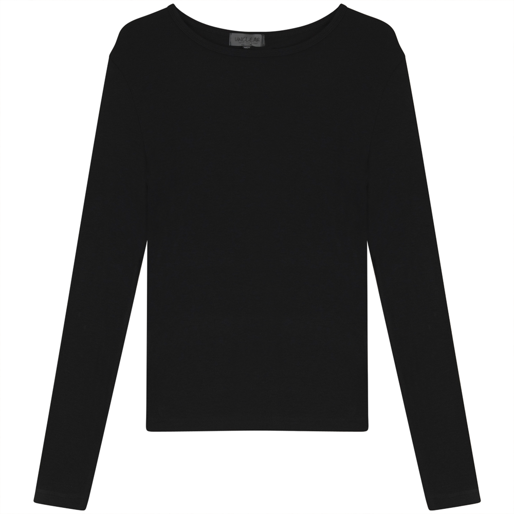 Thin Rib Shell Shirt in Black by Unclear