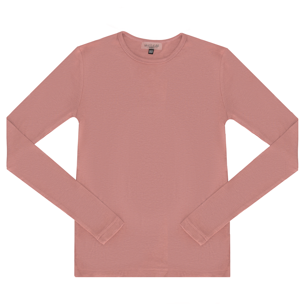 Thin Rib Shell Shirt in Dark Mauve by Unclear