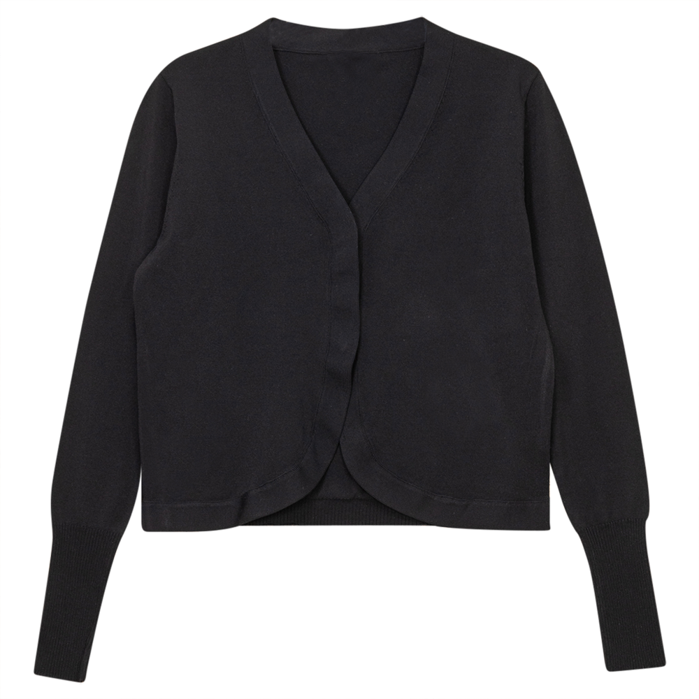 Crop Knit Cardigan in Black by NOX-NY