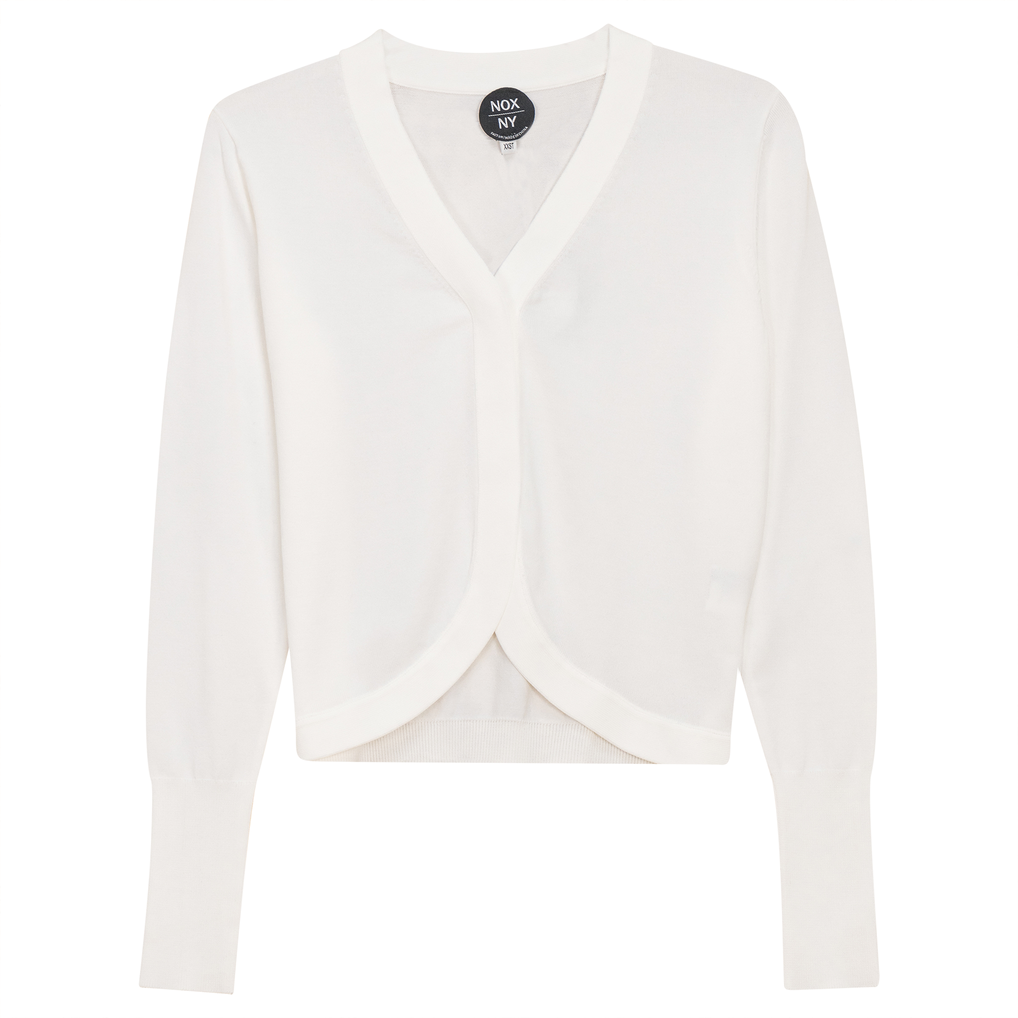 Crop Knit Cardigan in Off White by NOX-NY