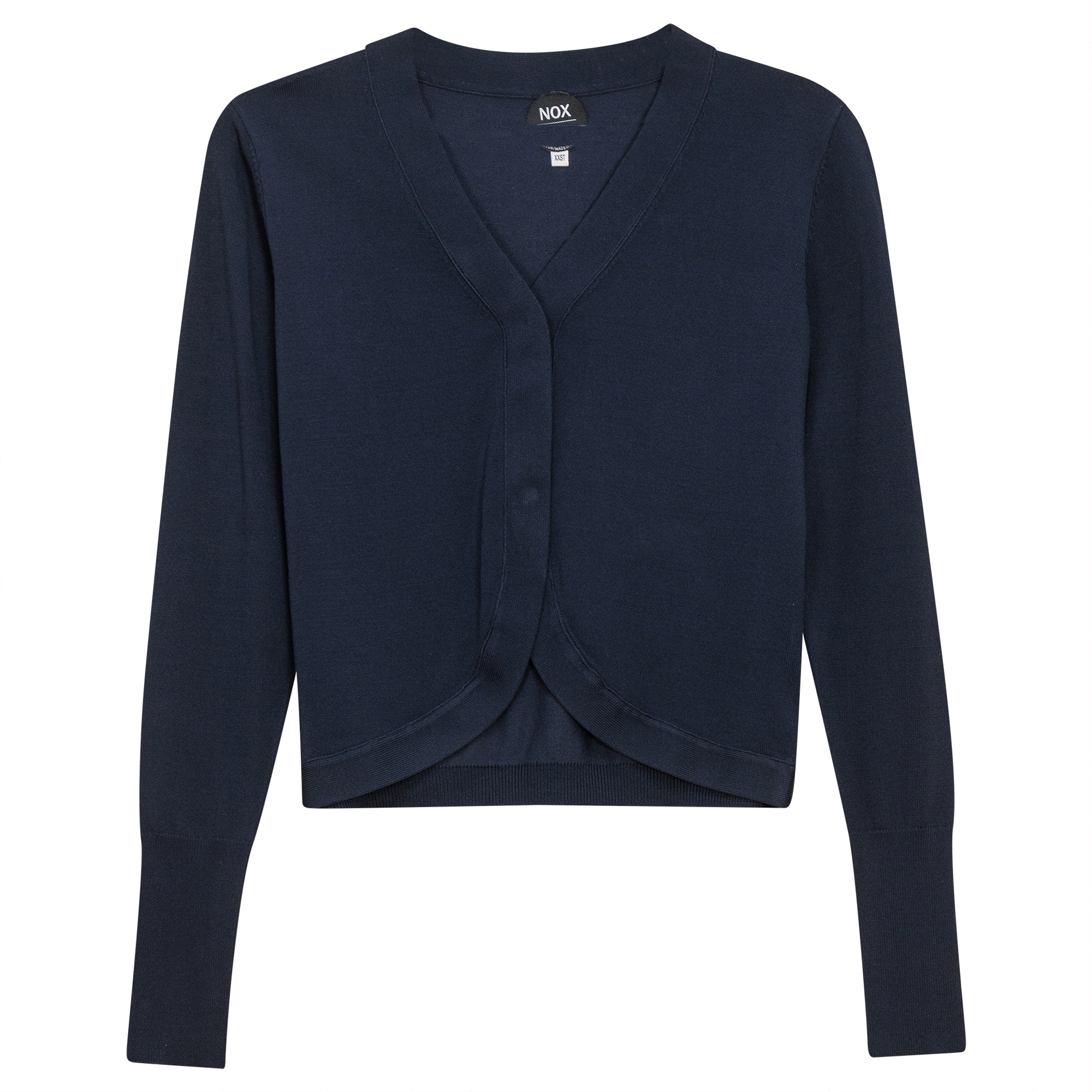 Crop Knit Cardigan in Oxford Blue by NOX-NY