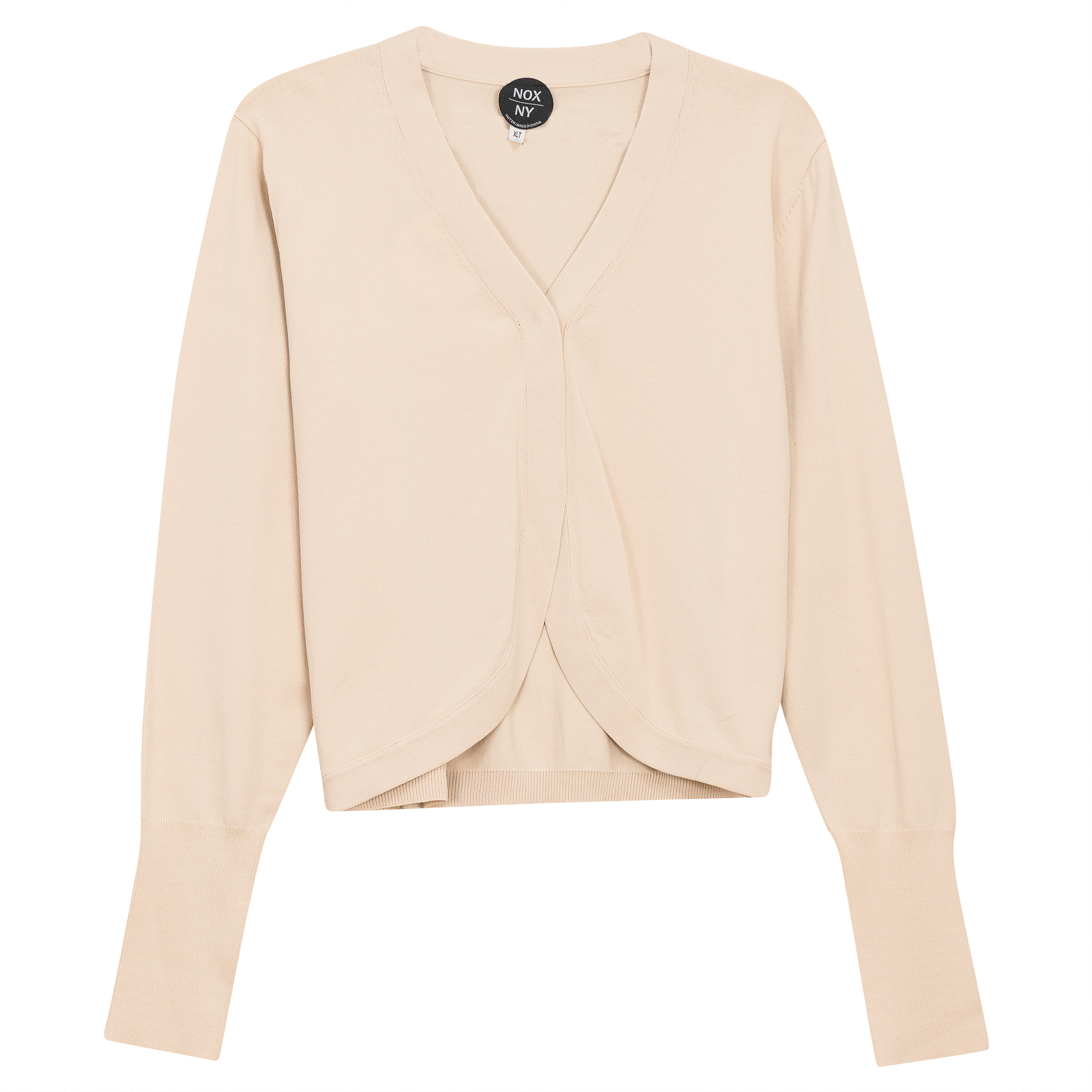 Crop Knit Cardigan in Winter White by NOX-NY