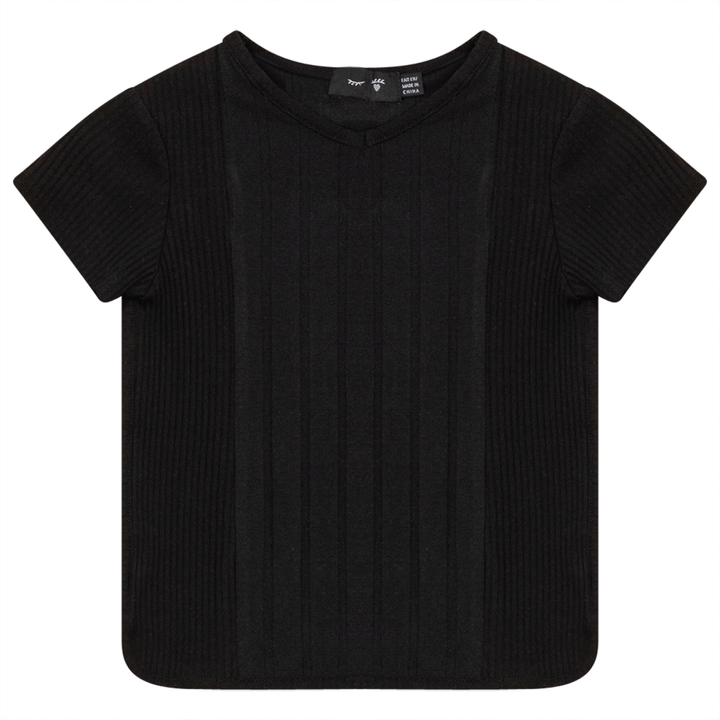 Wide And Narrow Rib Shirt Black Boys Shirt by {{ product_vemdor}}