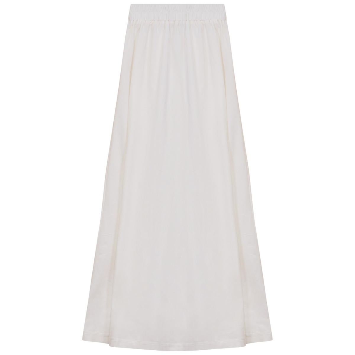 Linen Maxi Pull On Skirt in White by The Norway Club