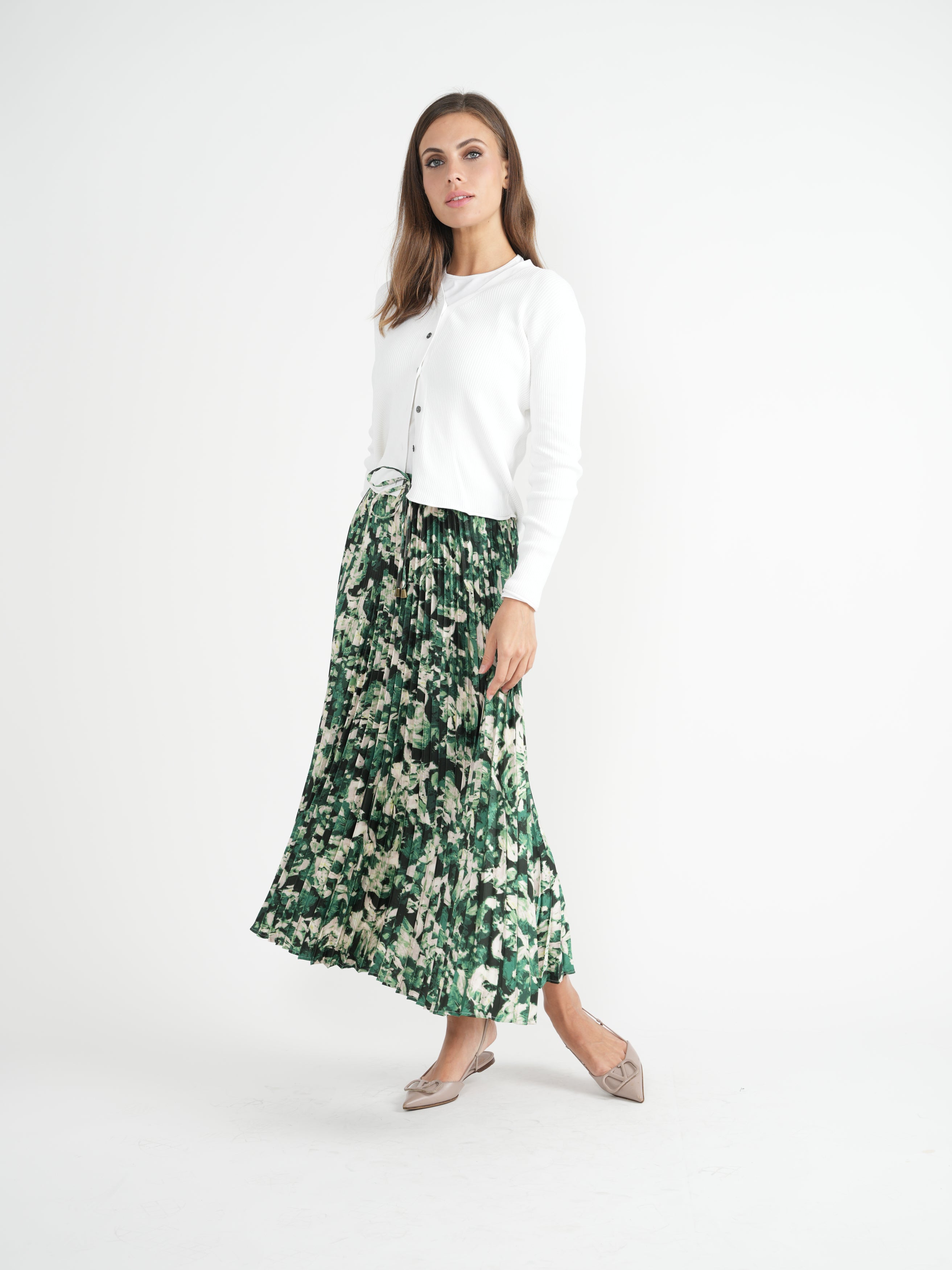 Cropped Knit Cardigan in by QEW