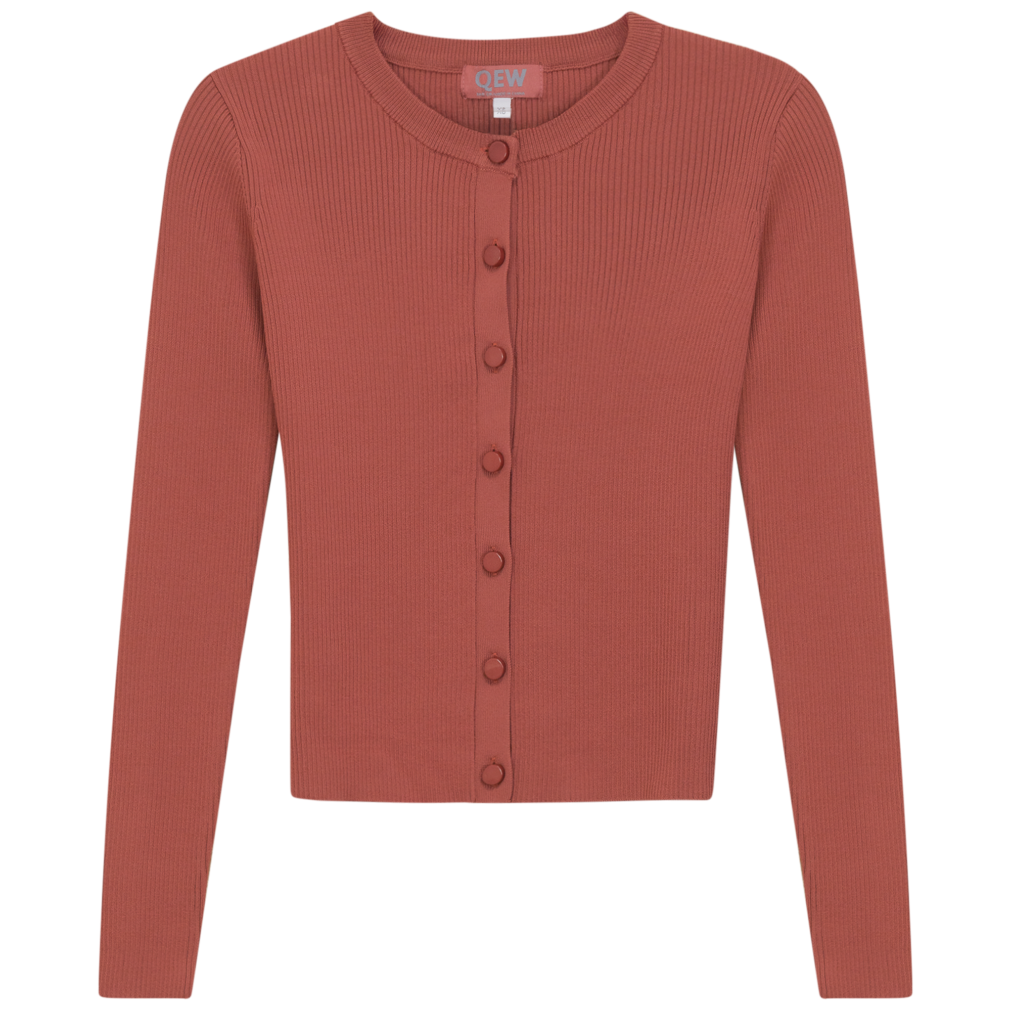 Cropped Knit Cardigan in Champagne by QEW