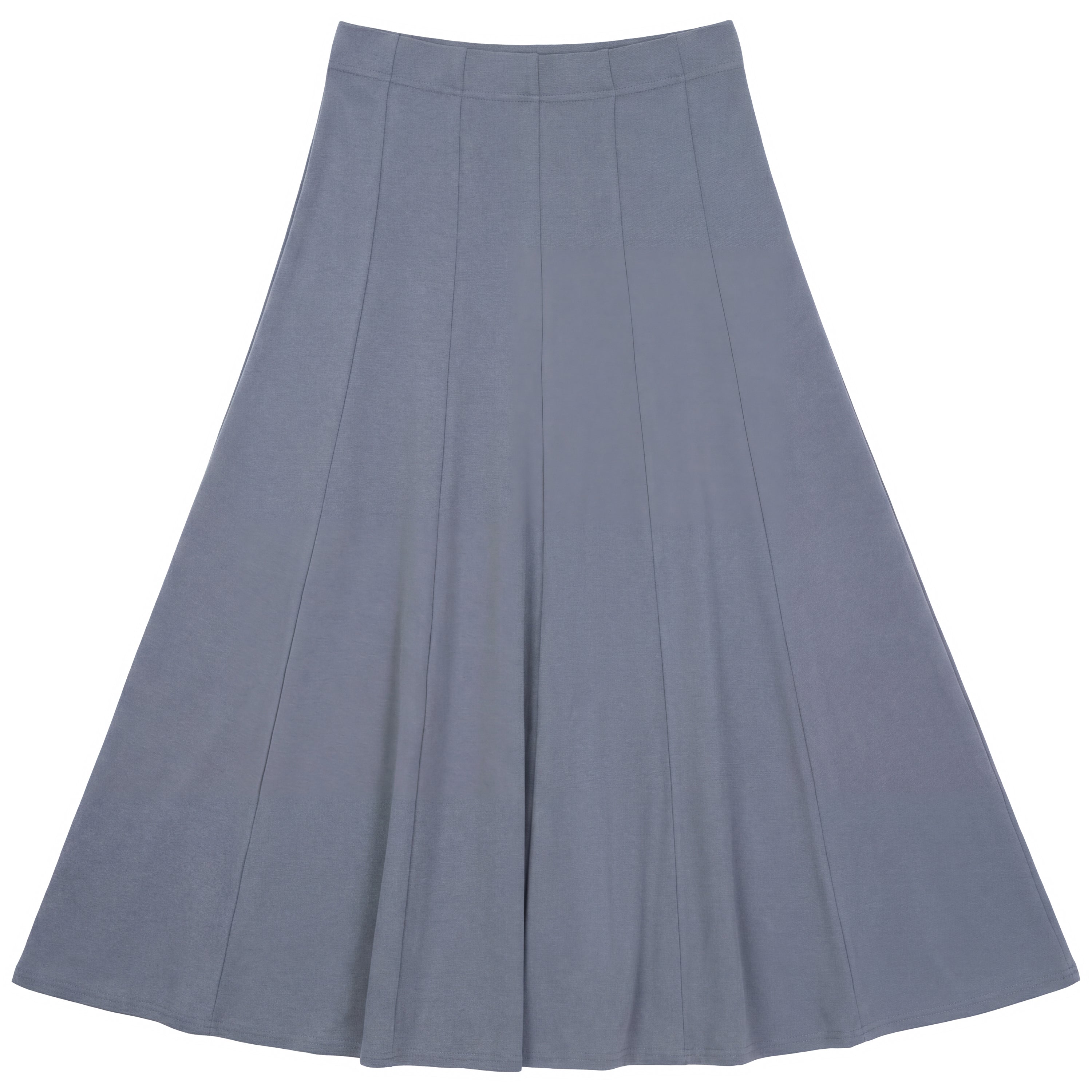 Midi Godet Skirt in Luggage Blue by Diciannove
