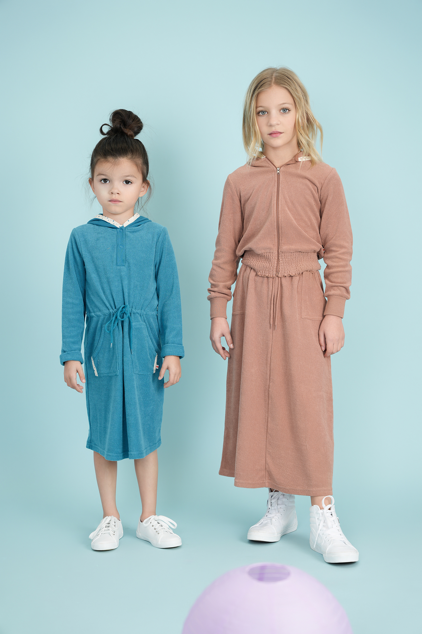 Cotton Terry Robe With Hoodie in by Hopscotch