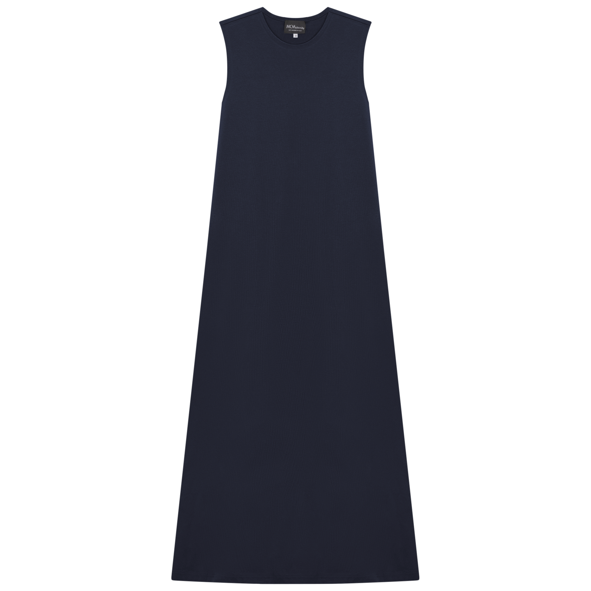 Maternity Ribbed Jumper Dress in Dark Denim by MCM