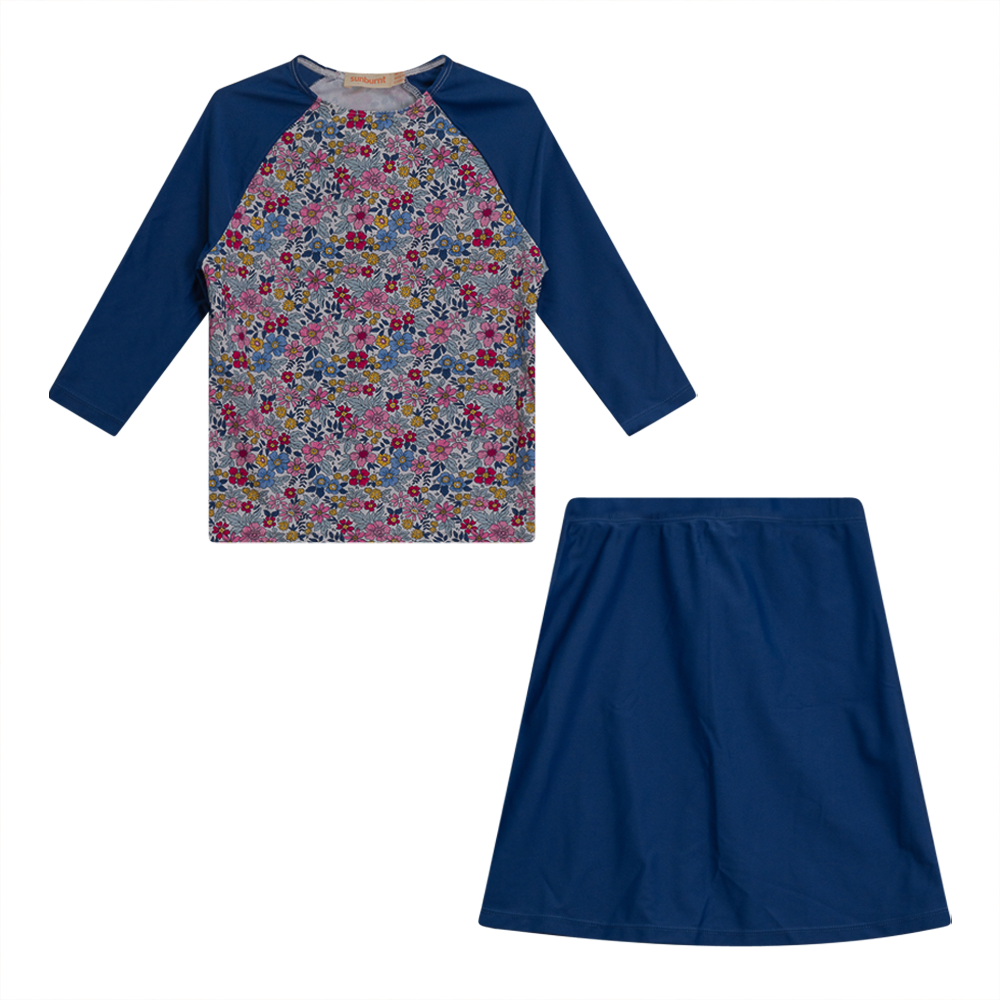 Vintage Floral Print Swim 2PC Set in by Try