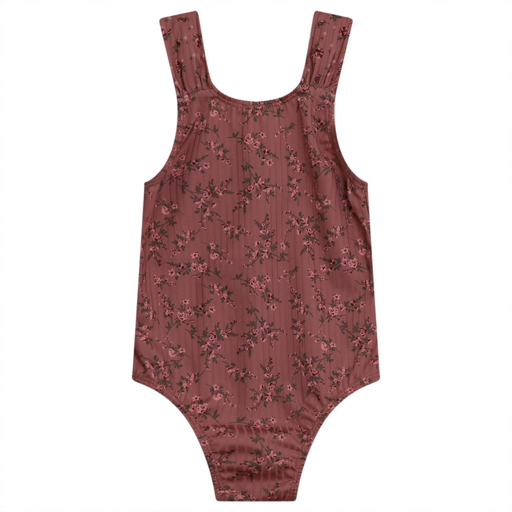 Floral Print Swimsuit in Dark Pink by Try