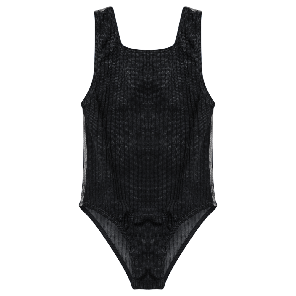 Rib Spandex Swimsuit in Grey Wash by Try