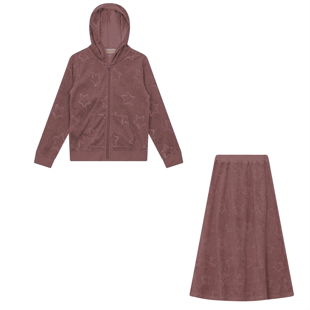 Star Jacquard Terry 2PC Set in Rose by Sunburnt