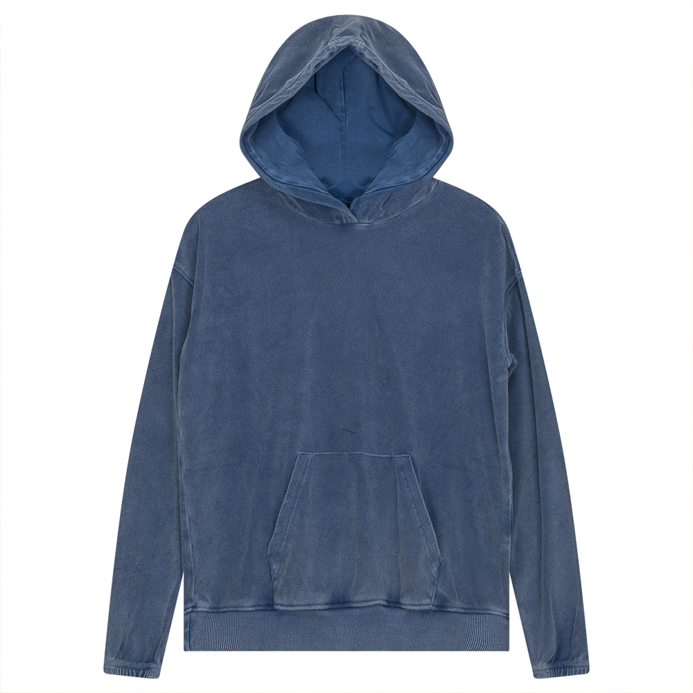 Distressed Terry 2PC Set in Denim Wash by Unclear