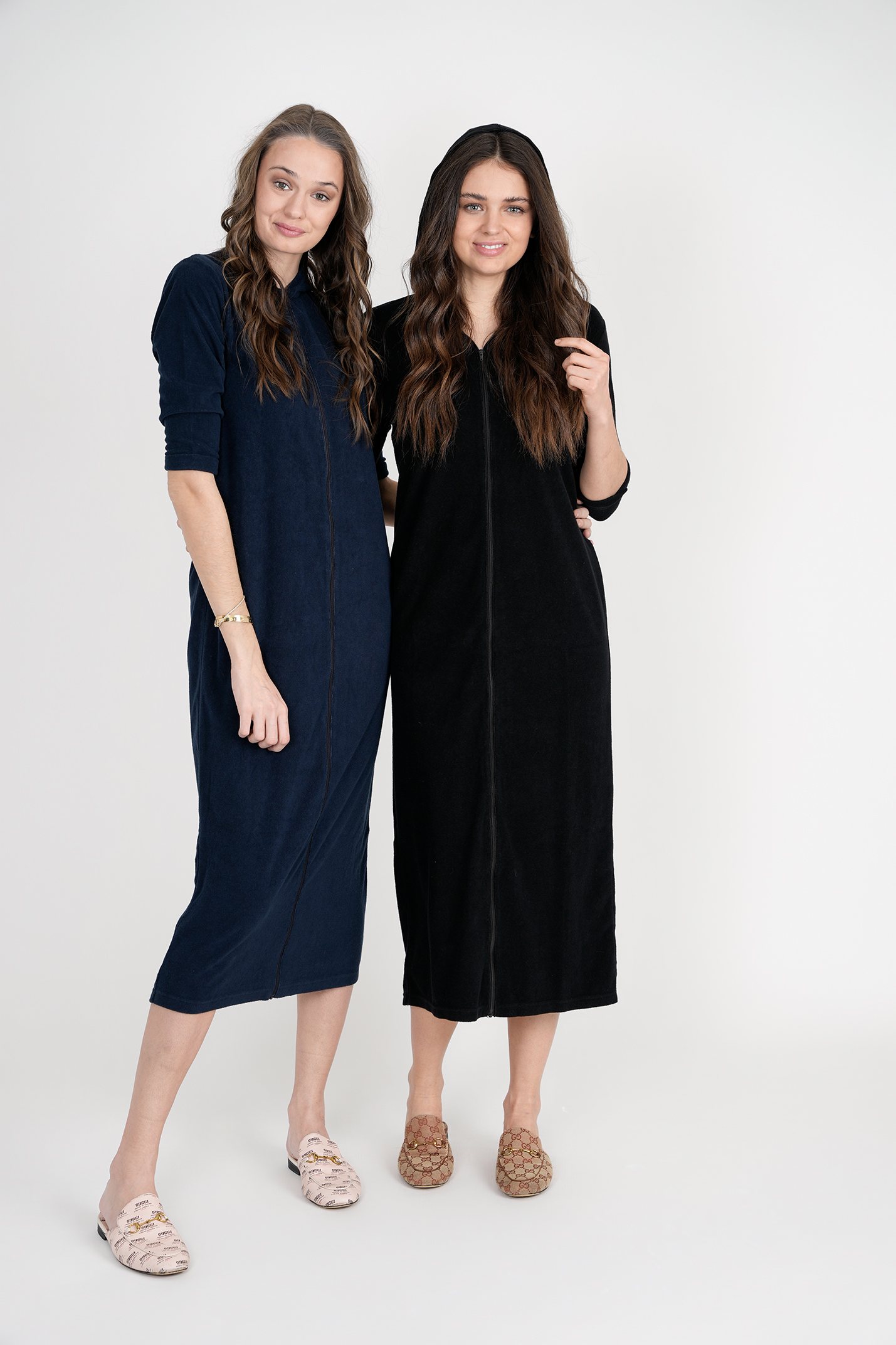 Oversized Terry Midi Robe in by Unclear