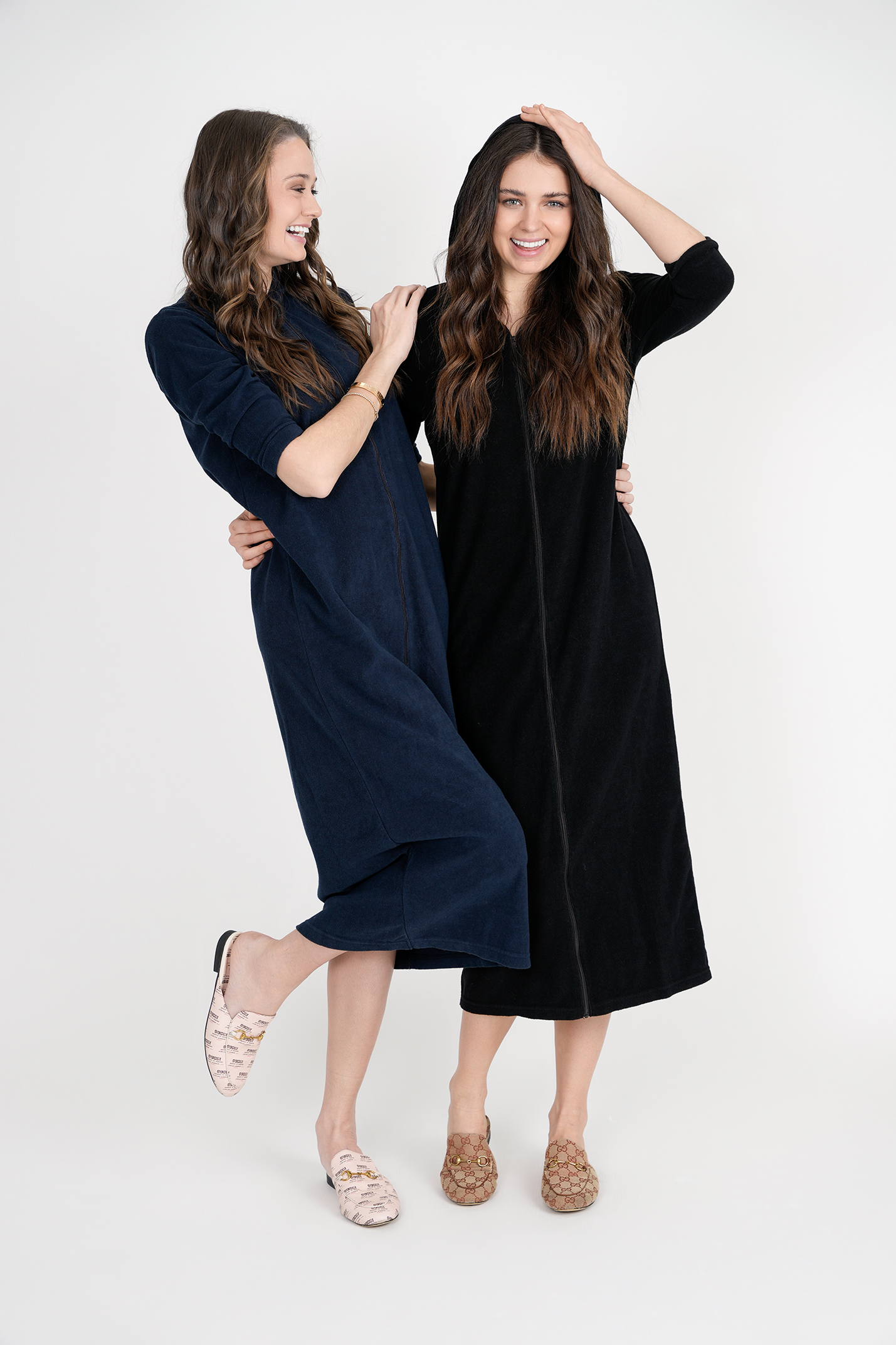 Oversized Terry Midi Robe in by Unclear