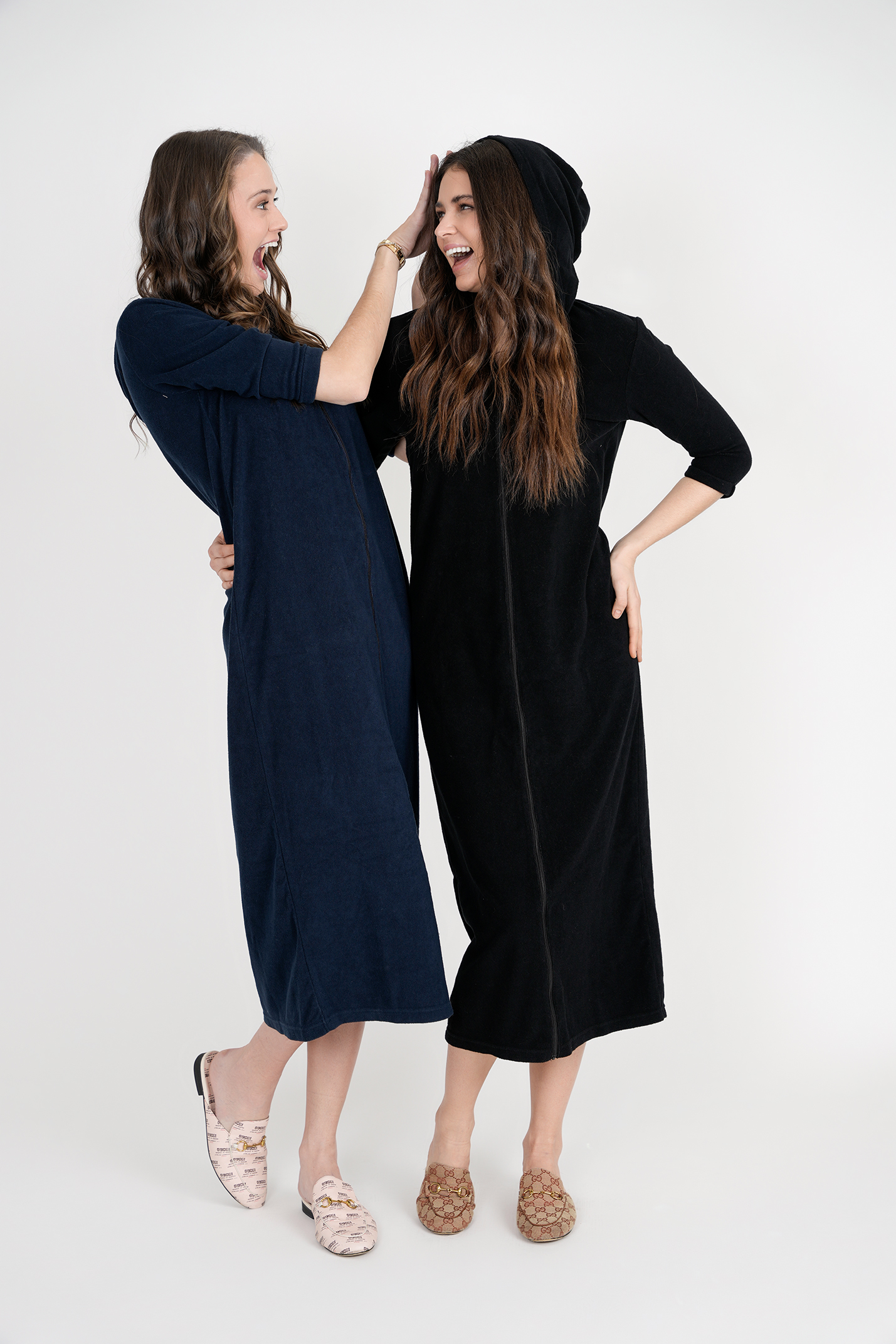 Oversized Terry Midi Robe in by Unclear