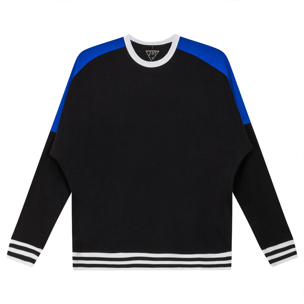 Color Blocked Top in Black Sapphire by 24/7