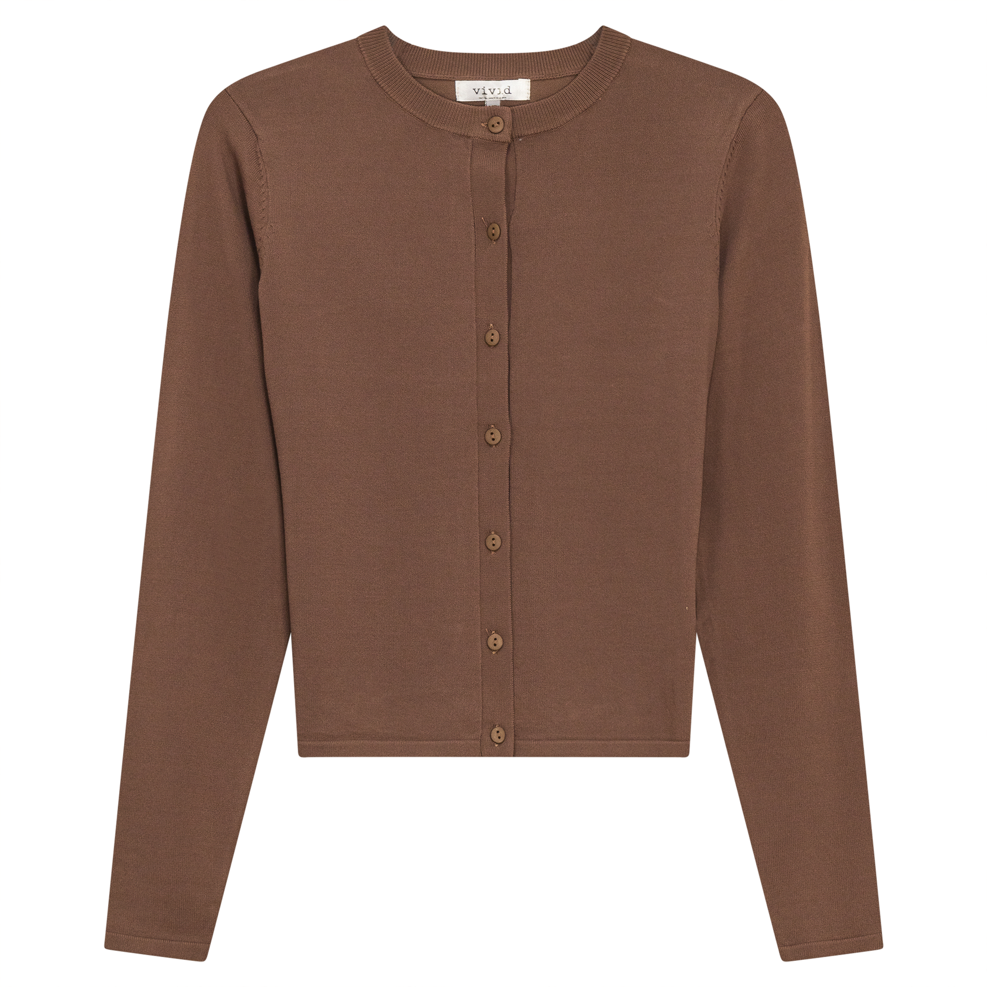 Cropped Knit Cardigan in Birch by Vivid