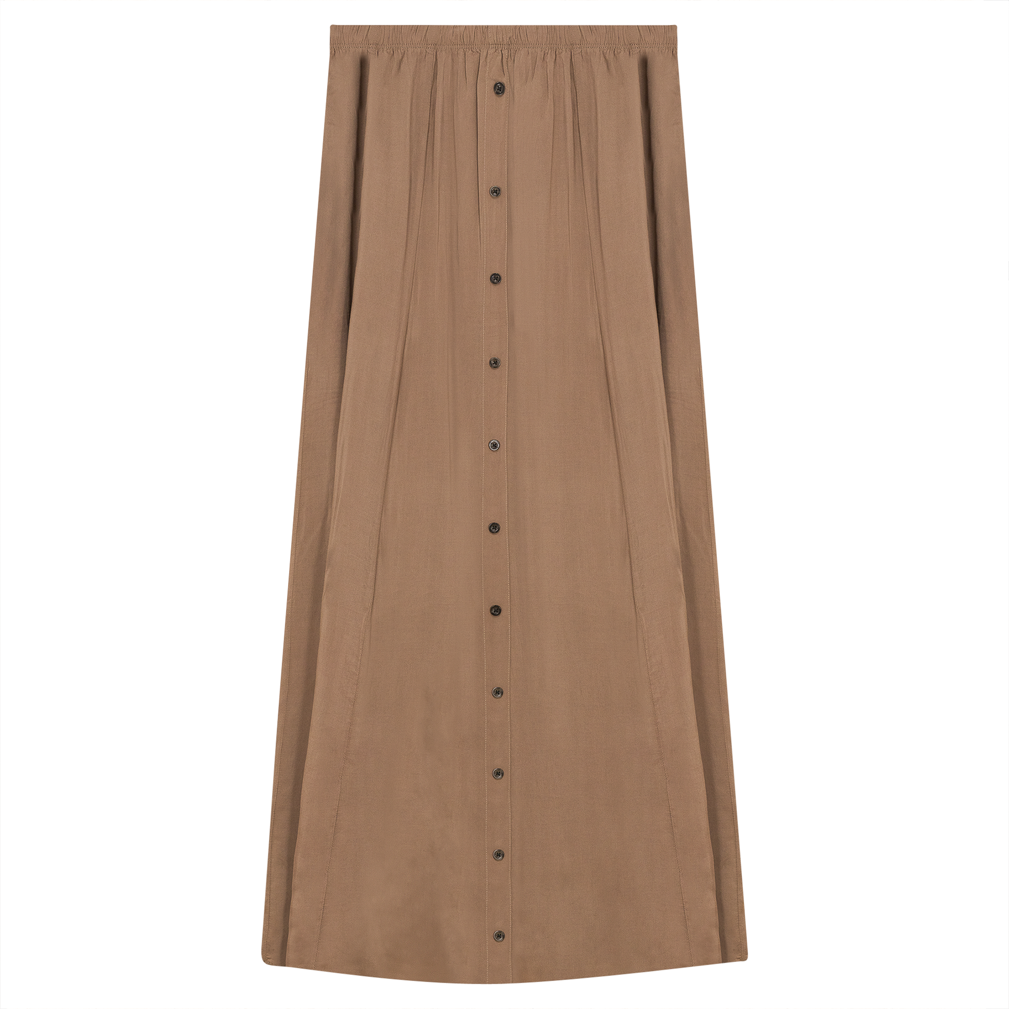 Maxi Gauze Button Skirt in Stone by Maxmrkt