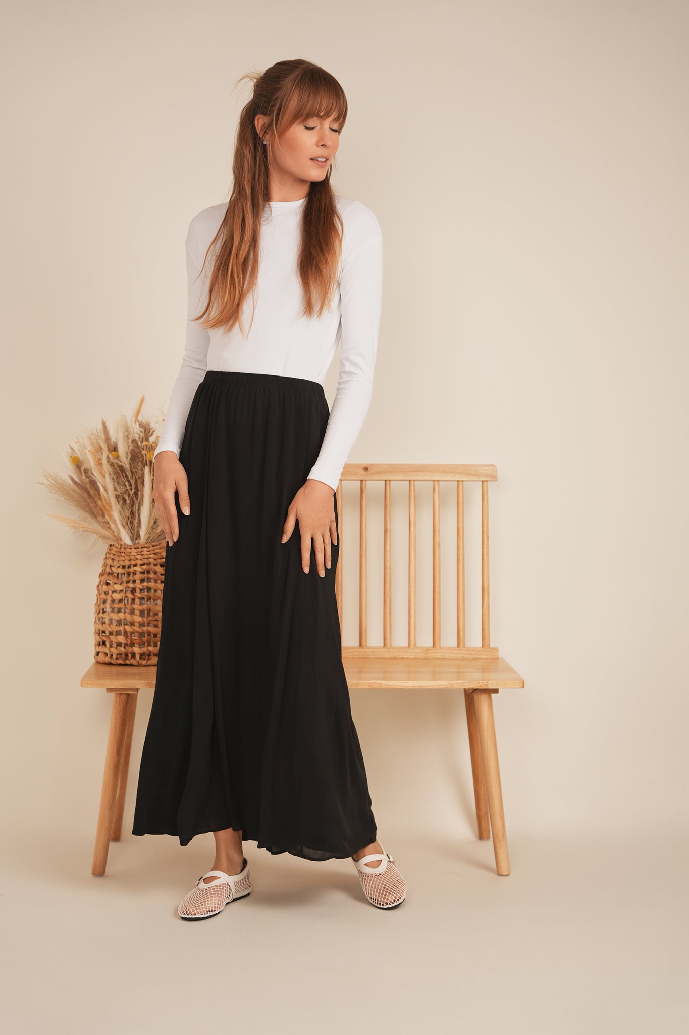 Maxi Gauze Skirt in by Maxmrkt