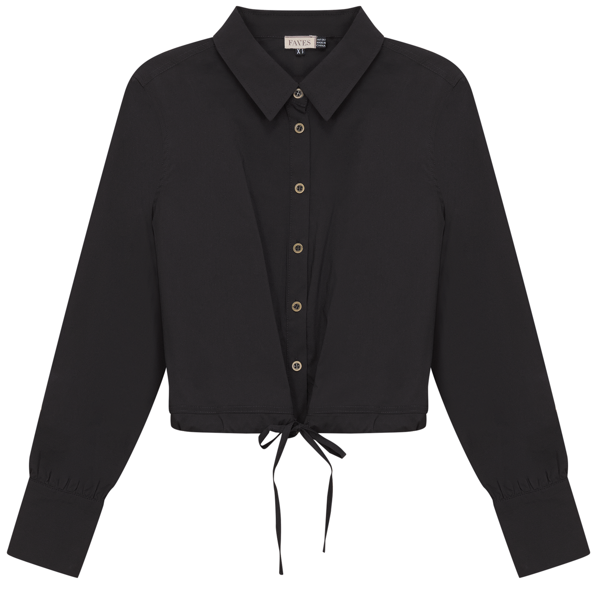 Cotton Bungee Blouse in Black by Faves