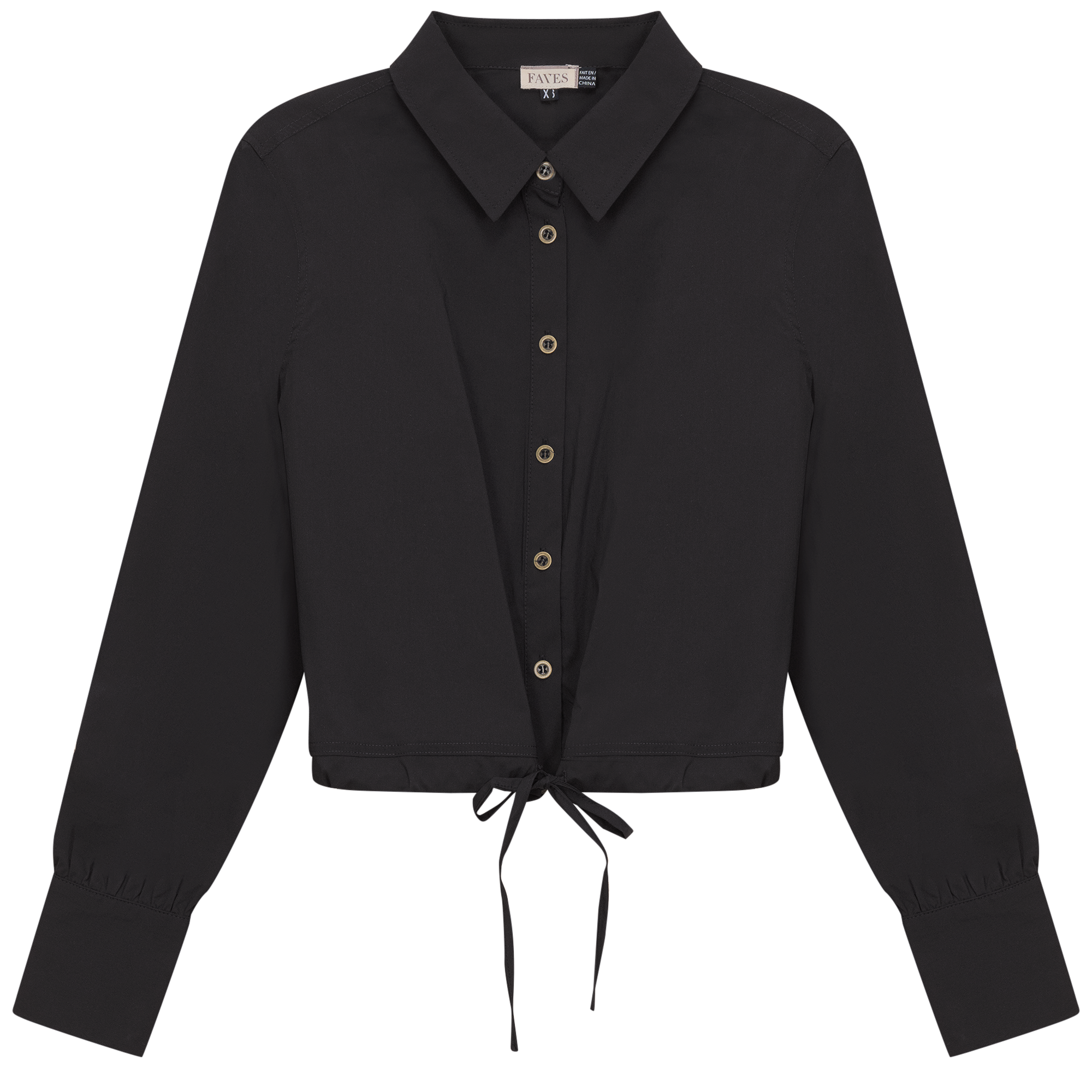 Cotton Bungee Blouse in Black by Faves