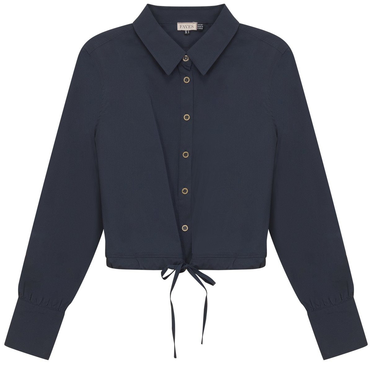Cotton Bungee Blouse in Dark Navy by Faves