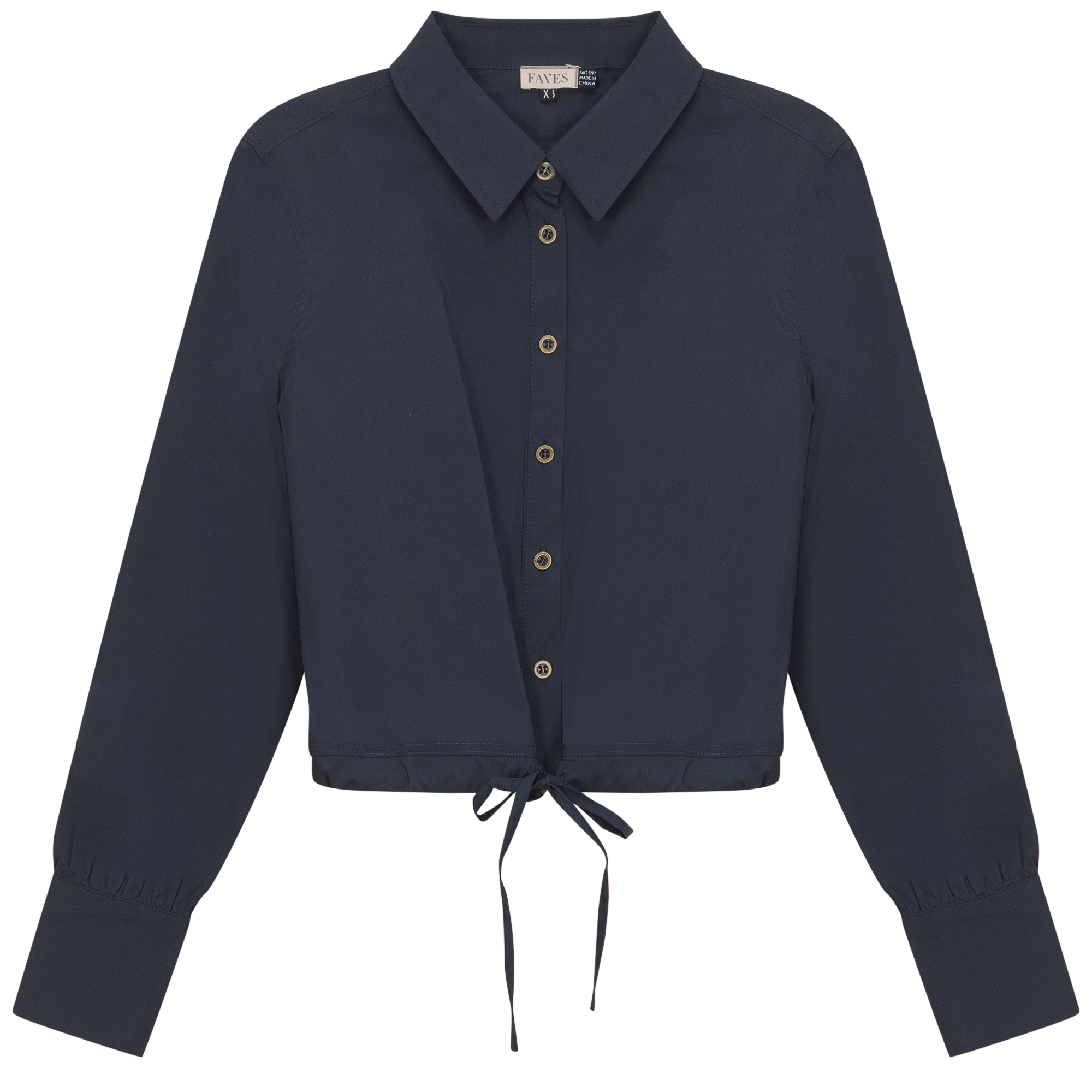 Cotton Bungee Blouse in Dark Navy by Faves
