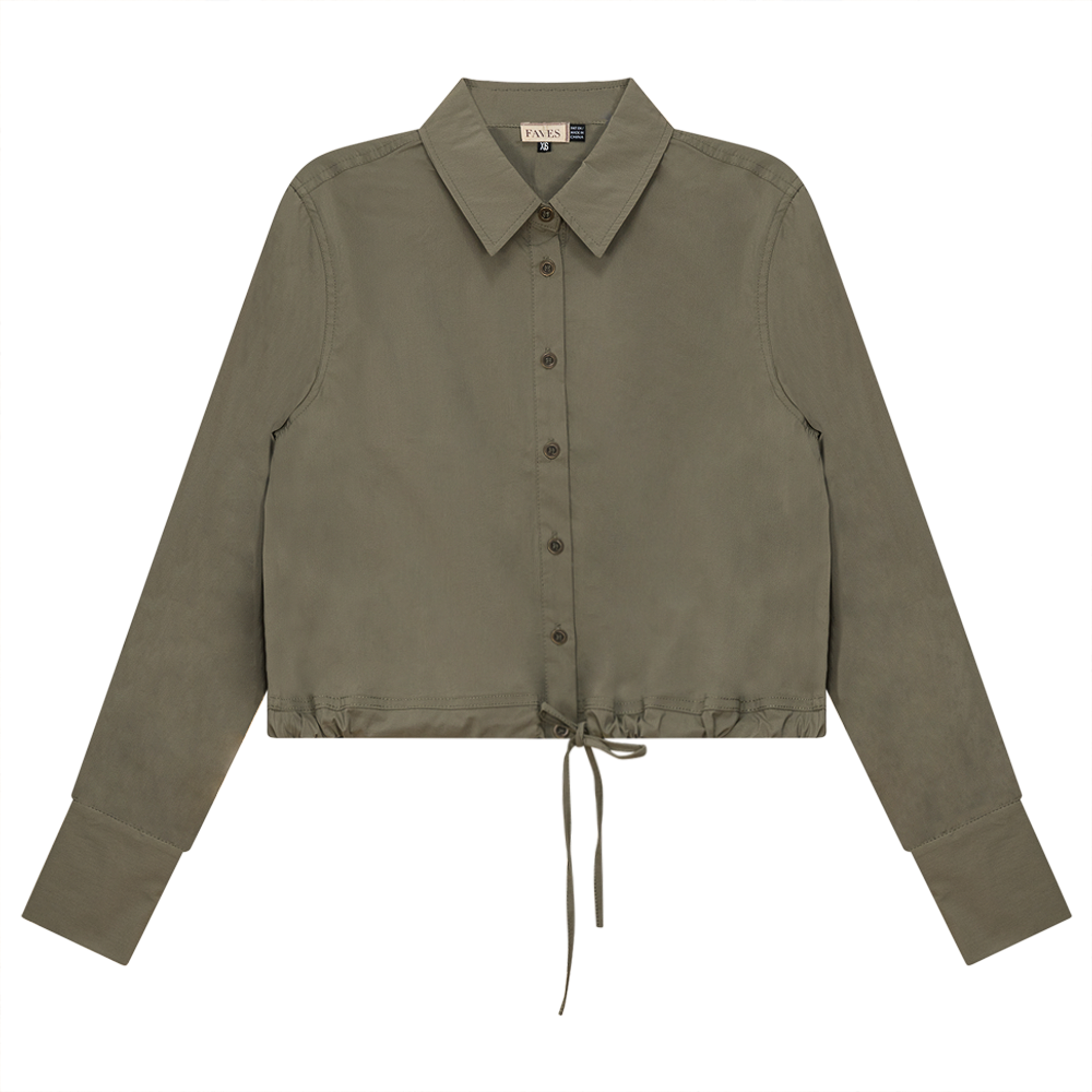 Cotton Bungee Blouse in Stone by Faves