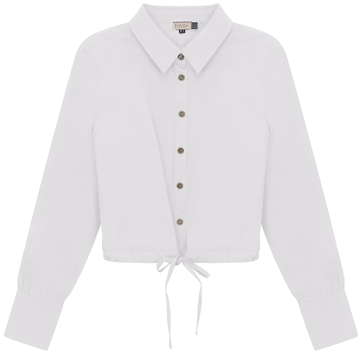 Cotton Bungee Blouse in White by Faves
