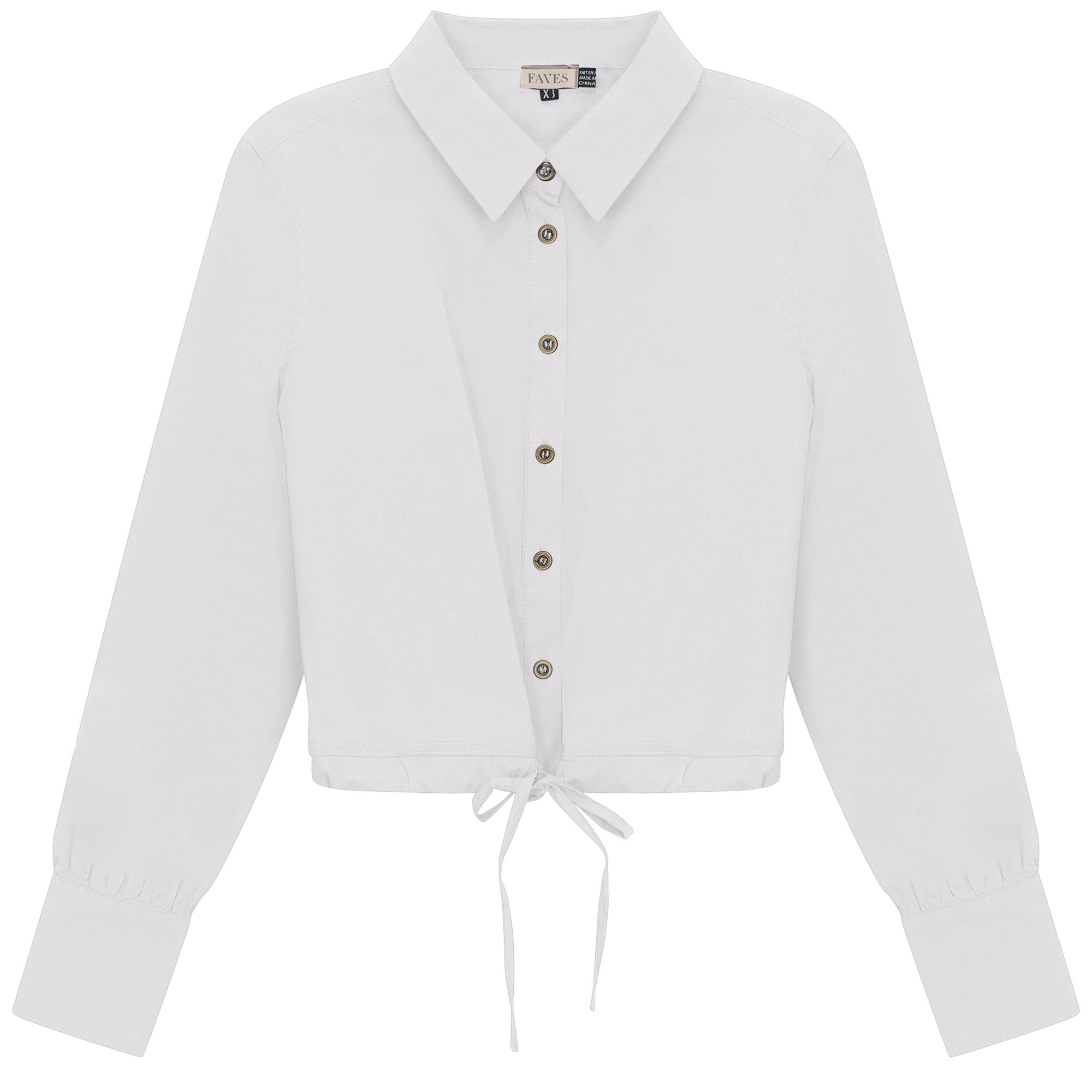 Cotton Bungee Blouse in White by Faves