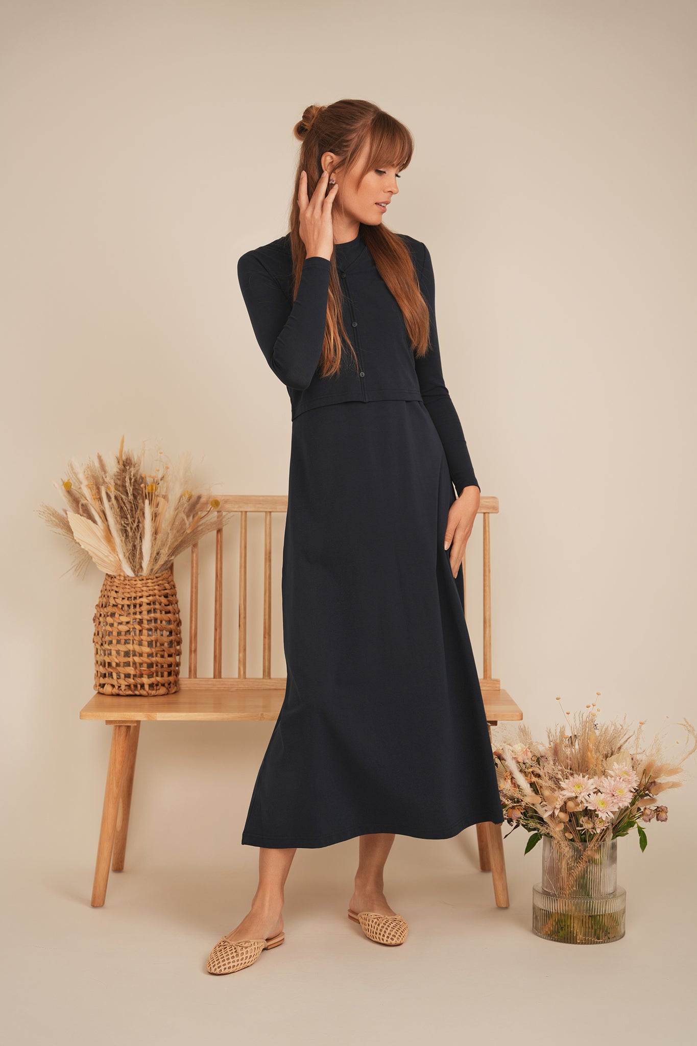 Cropped V-Neck Cardigan in by MiuMax