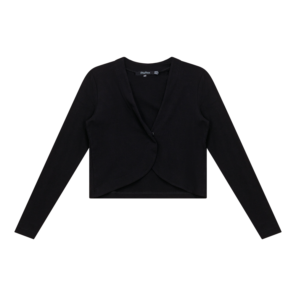 Cropped Bolero Black Ladies Cardigan by {{ product_vemdor}}