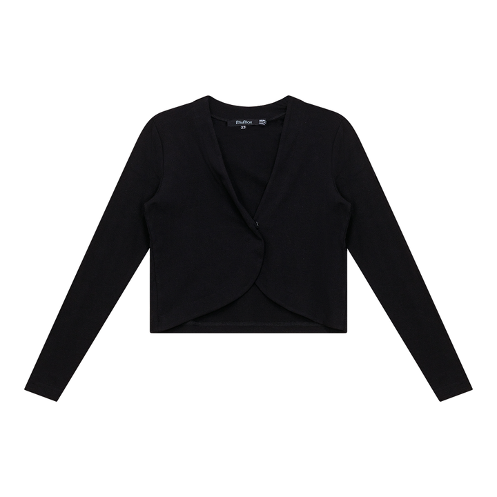 Cropped Bolero Black Ladies Cardigan by {{ product_vemdor}}