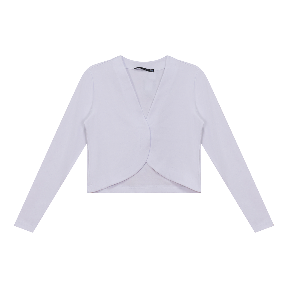 Cropped Bolero White Ladies Cardigan by {{ product_vemdor}}