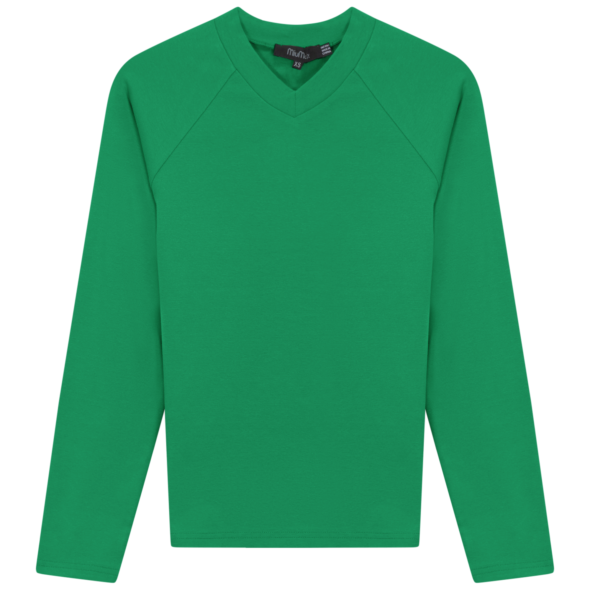 V Neck Raglan Top in by MiuMax