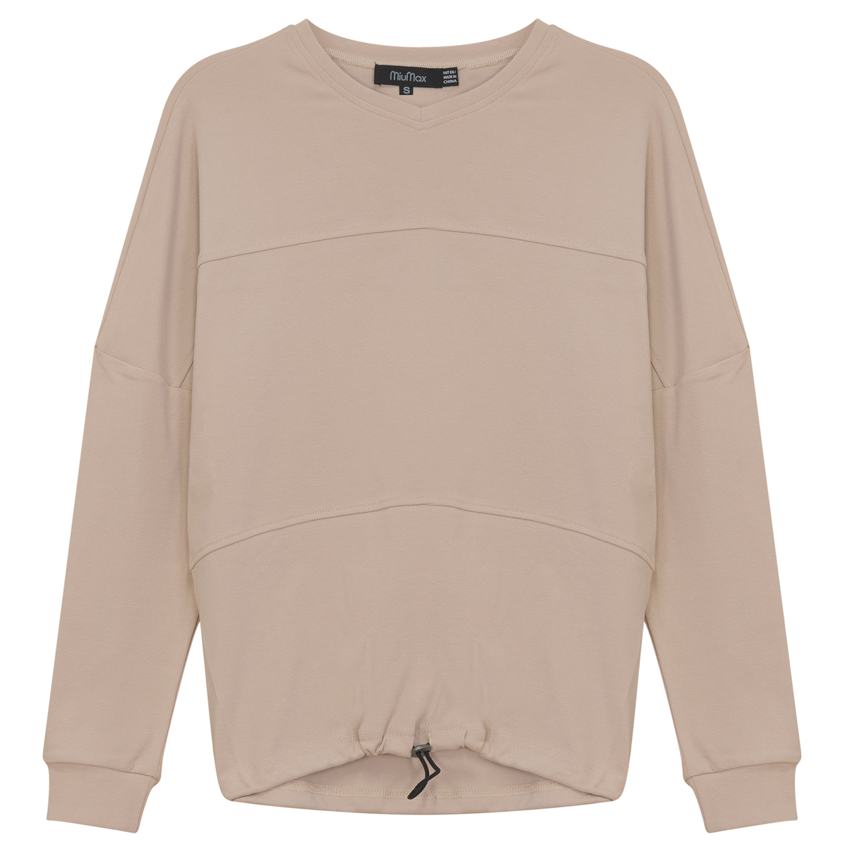 Bungee Sweatshirt in Light Beige by MiuMax