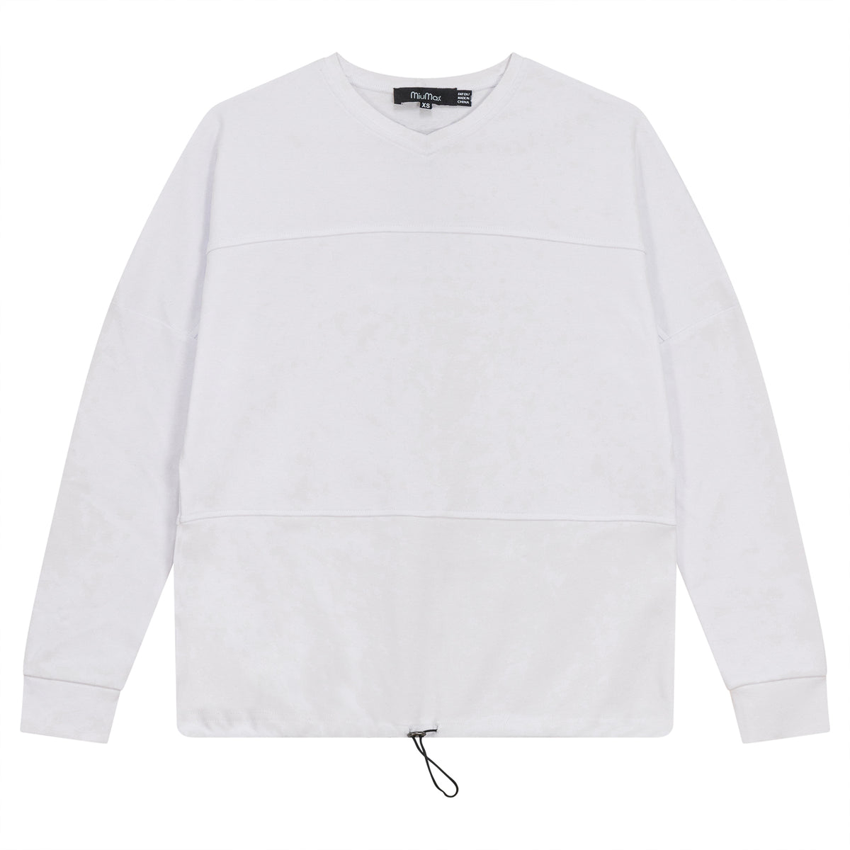 Bungee Sweatshirt in White by MiuMax