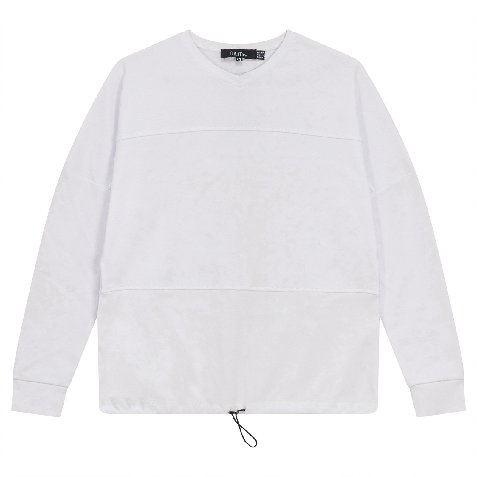 Bungee Sweatshirt in White by MiuMax