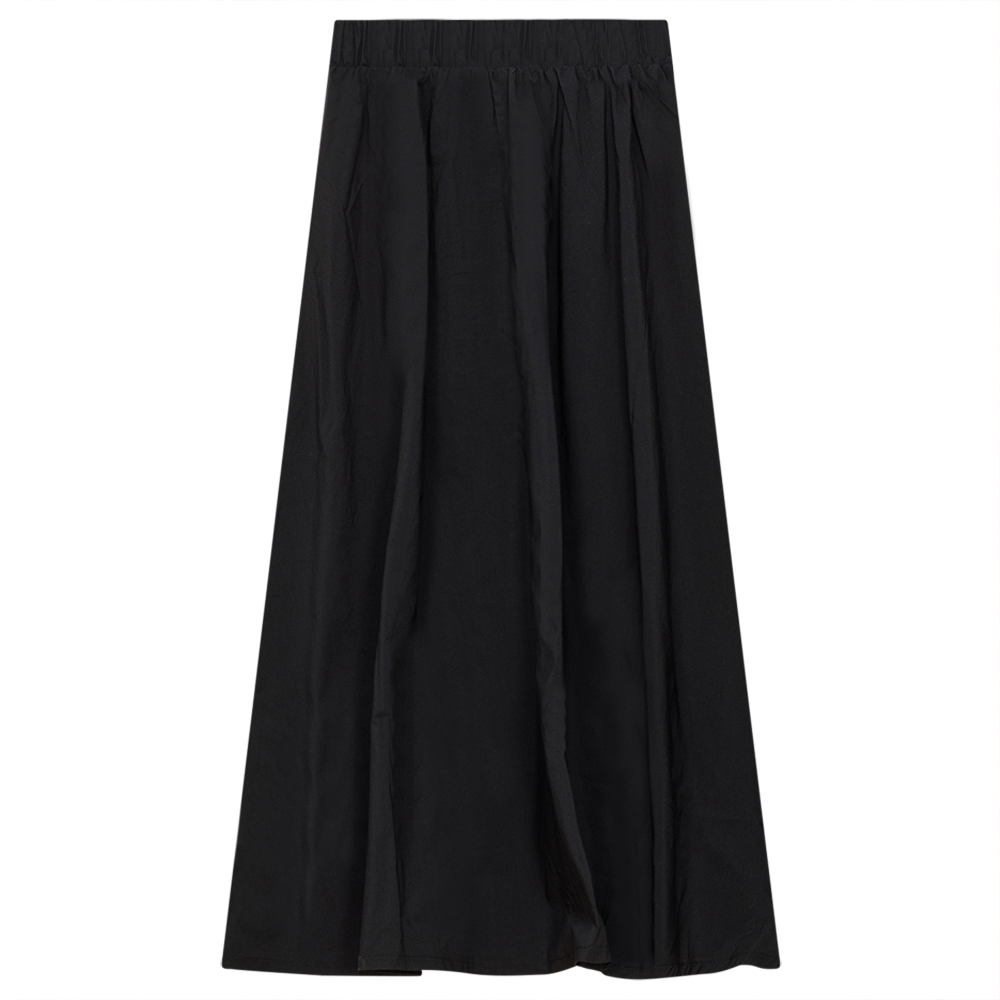 Flare Midi Skirt in Black by E.U.X. Exclusive