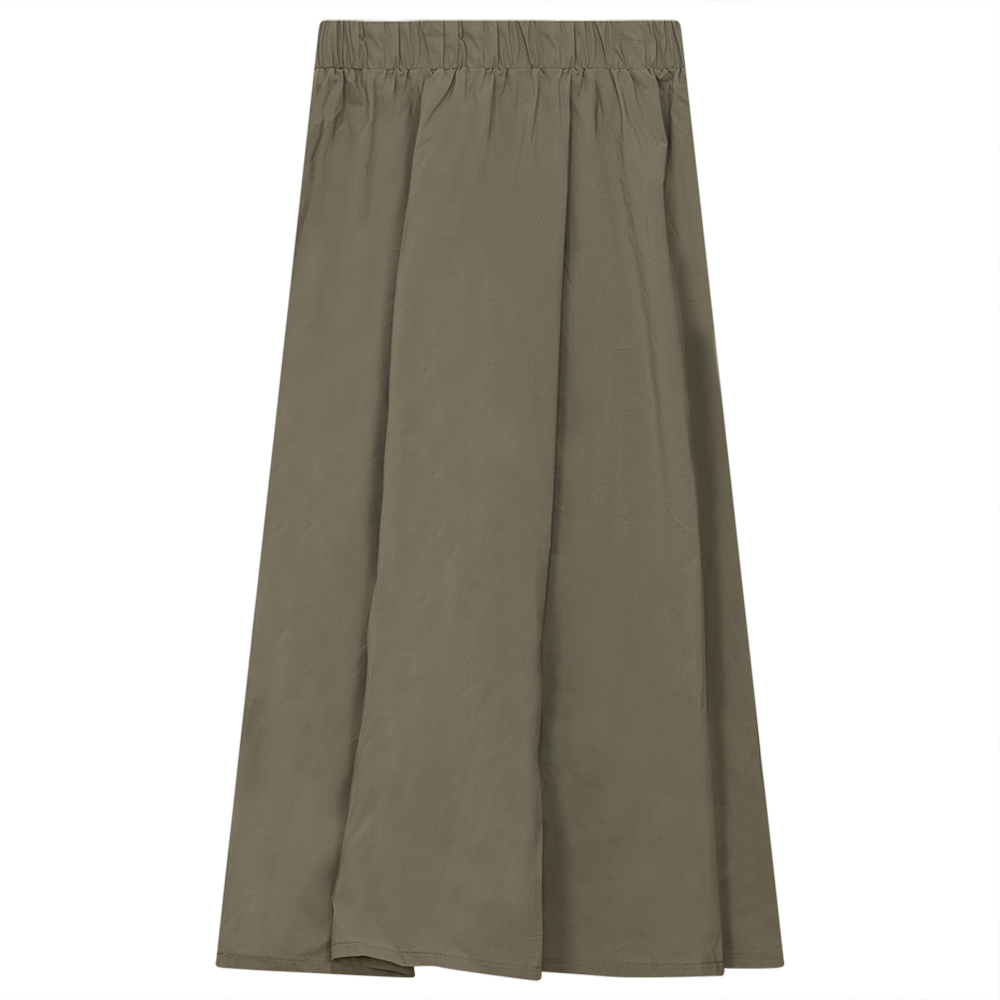 Flare Midi Skirt in Stone by E.U.X. Exclusive
