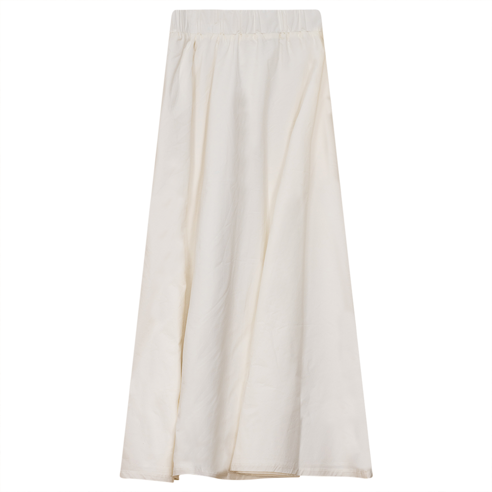 Flare Midi Skirt in White by E.U.X. Exclusive