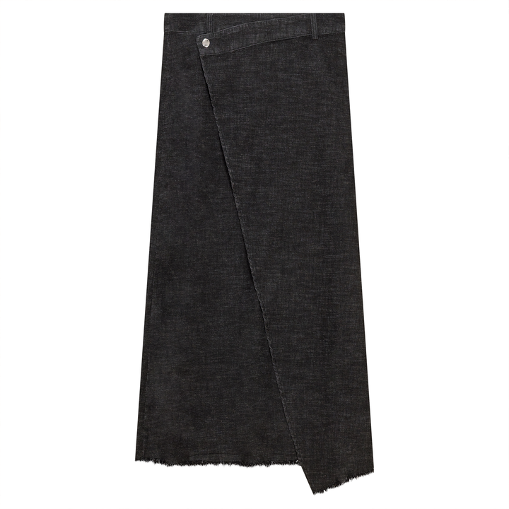 Midi Wrap Skirt Black Ladies Skirt by {{ product_vemdor}}