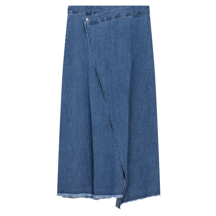 Midi Wrap Skirt Chambray Wash Ladies Skirt by {{ product_vemdor}}