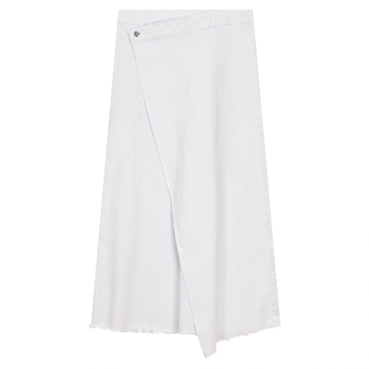 Midi Wrap Skirt White Ladies Skirt by {{ product_vemdor}}